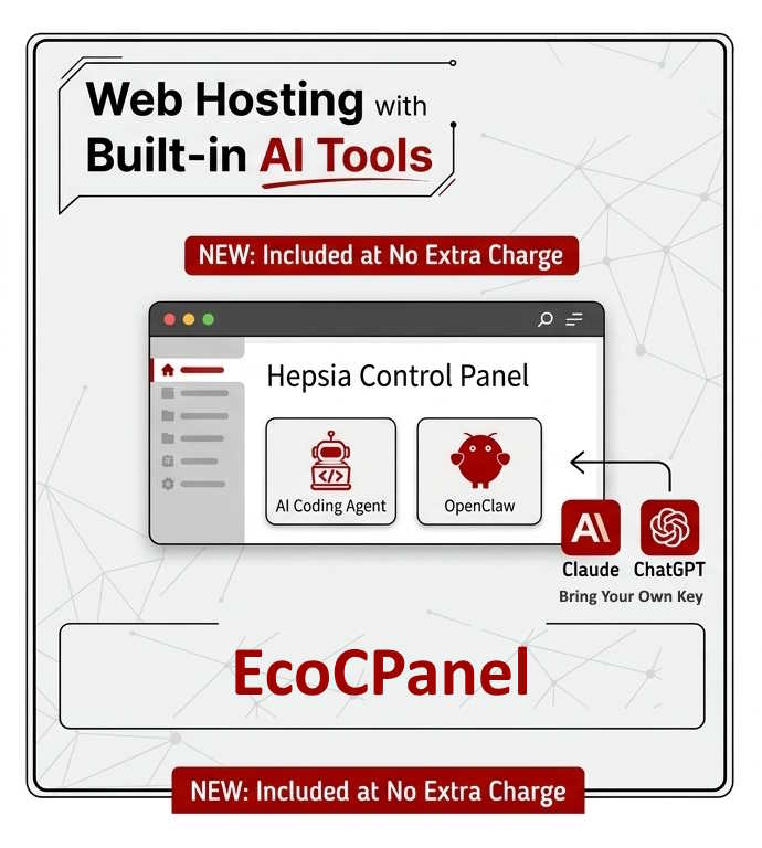 Web hosting that includes AI Coder and Open Claw Agent